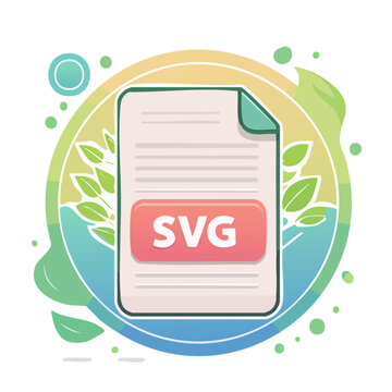 SVG file icon with abstract nature-inspired background