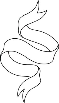 Elegant ribbon design element