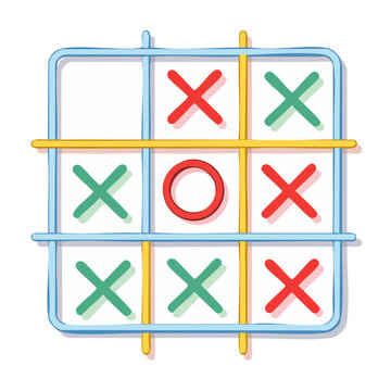 Tic Tac Toe game board with X and O marks