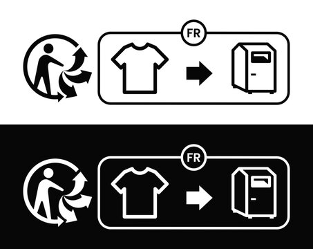 Triman france textile vector sign.