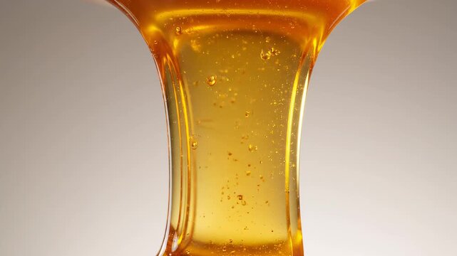 Golden honey flow macro texture background
