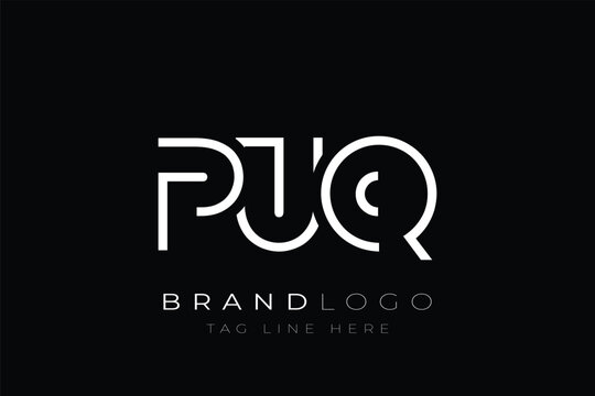 PUQ abstract letter logo design. Modern Business Logo Design With Abstract Typography and Contemporary Style