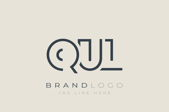 QUL abstract letter logo design. Modern Business Logo Design With Abstract Typography and Contemporary Style