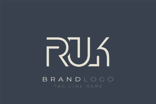 RUK abstract letter logo design. Modern Business Logo Design With Abstract Typography and Contemporary Style