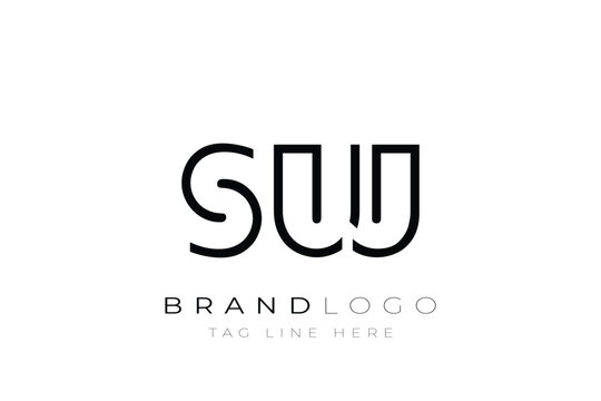 SUJ abstract letter logo design. Modern Business Logo Design With Abstract Typography and Contemporary Style