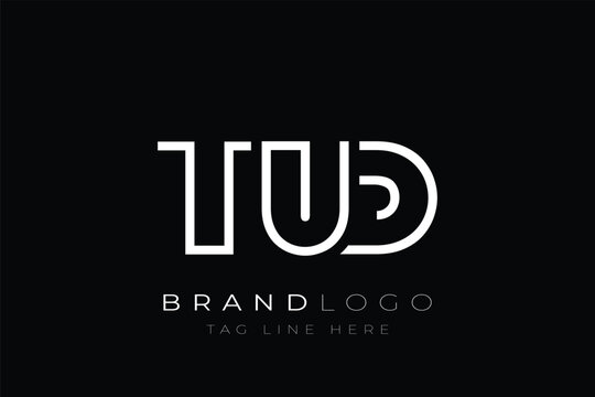 TUD abstract letter logo design. Modern Business Logo Design With Abstract Typography and Contemporary Style