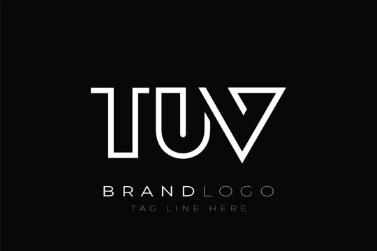 TUV abstract letter logo design. Modern Business Logo Design With Abstract Typography and Contemporary Style