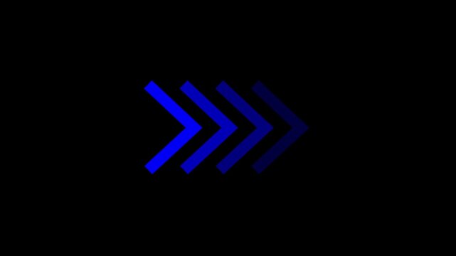 arrow icons moving across black background vector graphic directional navigation