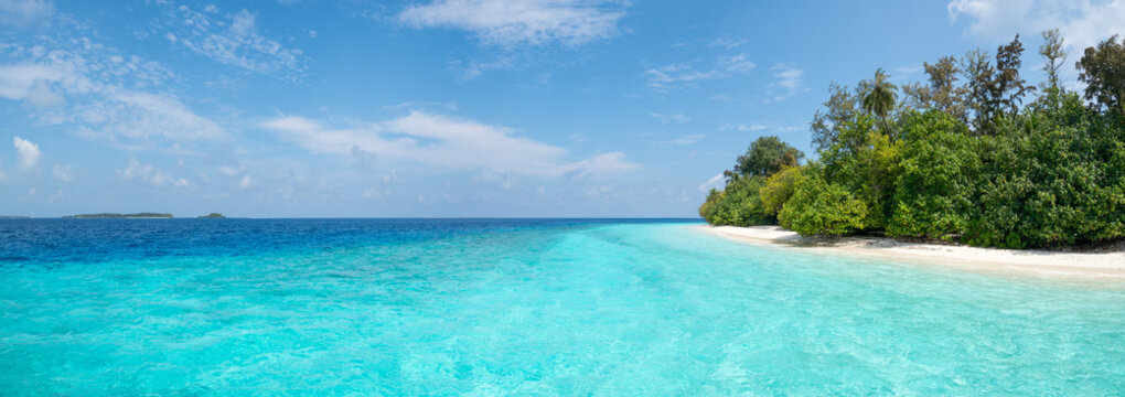 Tropical island in the South Ari Atoll, Maldives