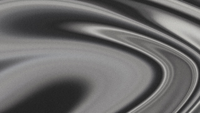 Silver gray gradient background with metallic swirl wave bands abstract grain noise texture minimal