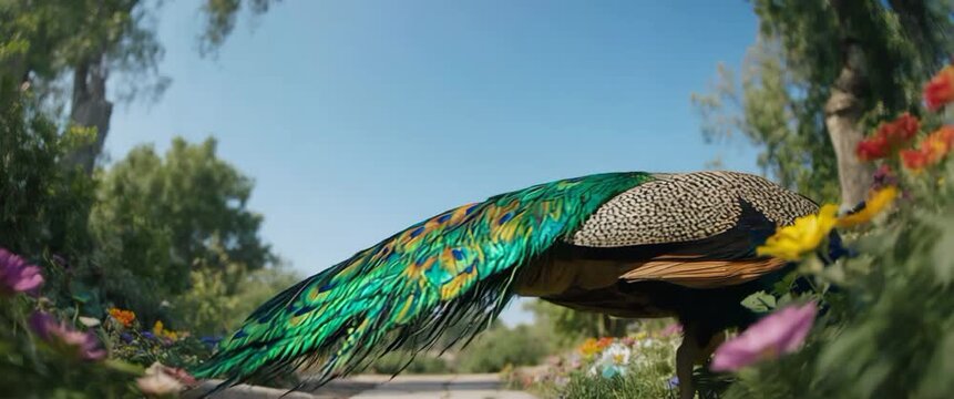 Indian Peafowl in Royal Garden