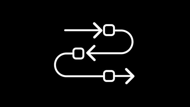 arrows connecting squares evolve over time connect progression sequence direction