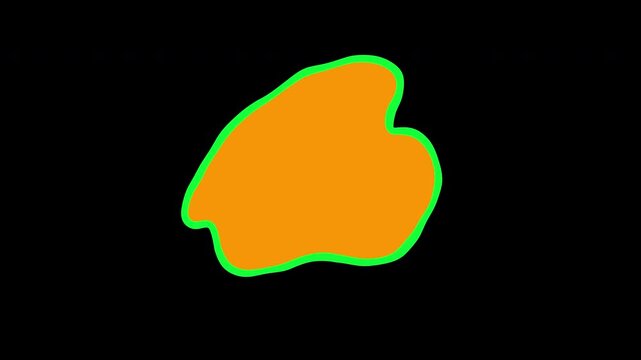 Animation of multicolored, teardrop-shaped forms on a transparent background &mdash; video footage featuring a set of organic, fluid shapes for overlay. Alpha channel included.