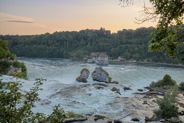 Rocky river landscape at dusk © MiguelAngel