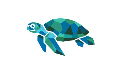 Geometric Sea Turtle Icon © Pa