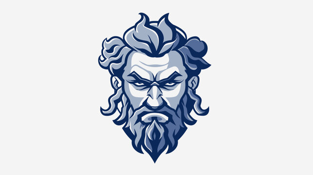 Stylized illustration of a bearded mans face against a white background