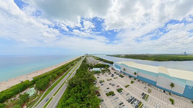 Haulover Marina Miami Beach aerial stock footage 2026