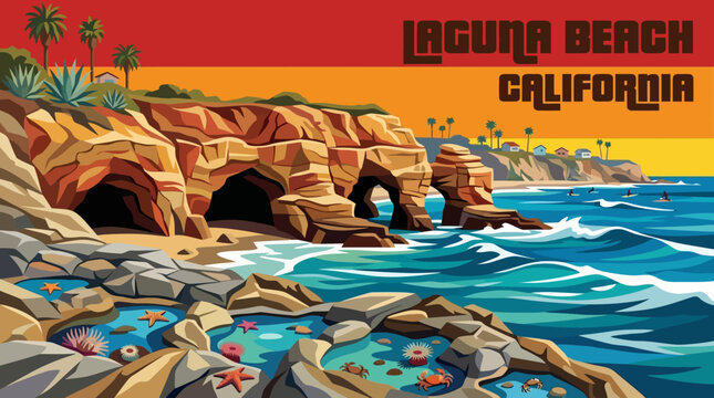 laguna beach picturesque coastal landscape with turquoise ocean waters rocky shoreline and premium travel destination