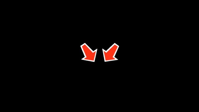 Two red arrows pointing towards each other on a black background
