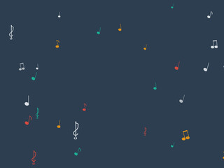 Naklejka premium Elegant Musical Notation Pattern Design