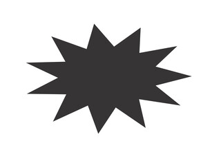 Fototapeta premium Black Starburst Shape Vector Graphic