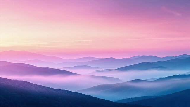 Dreamy pastel cosmic gradient moving through natural haze layers with soft luminous background depth