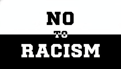 Fototapeta premium Anti-Racism Message Graphic Design for Social Awareness