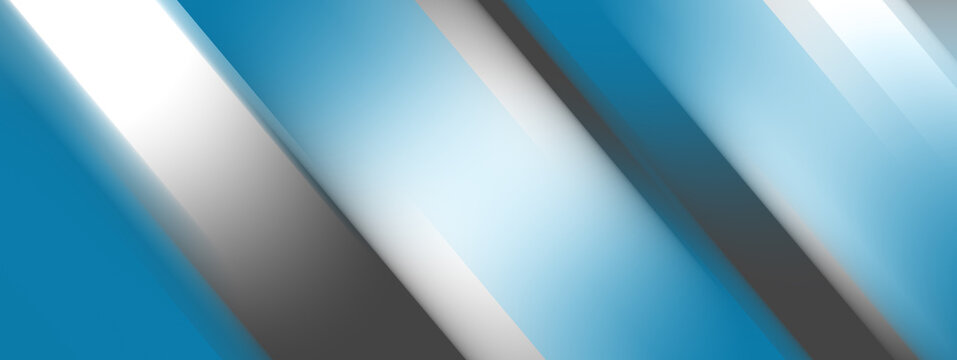 Ocean Blue Metallic Background with Glossy Diagonal Light Stripes and Abstract Motion Effect