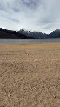 Twin Lakes, Colorado with a view of Sawatch Range mountains