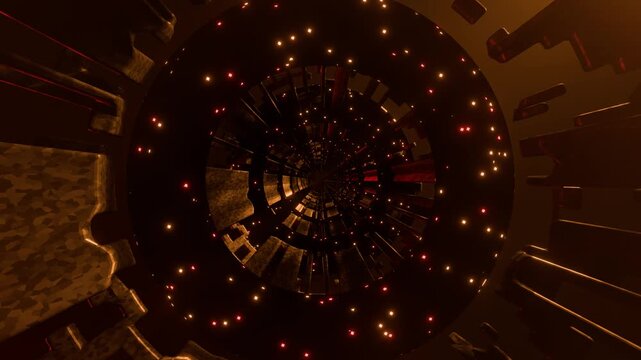 Futuristic sci‑fi environment tunnel background 3d render vj loop motion backdrop