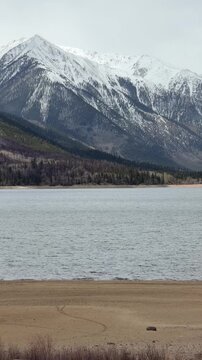 Twin Lakes, Colorado with a view of Sawatch Range mountains