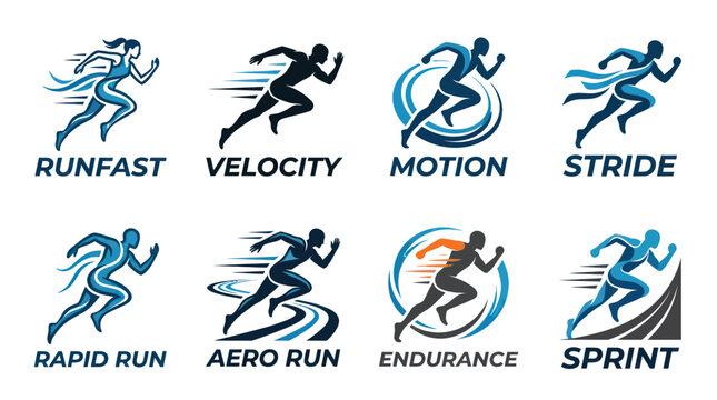 Running Silhouettes Collection: Speed, Motion, and Endurance Icons