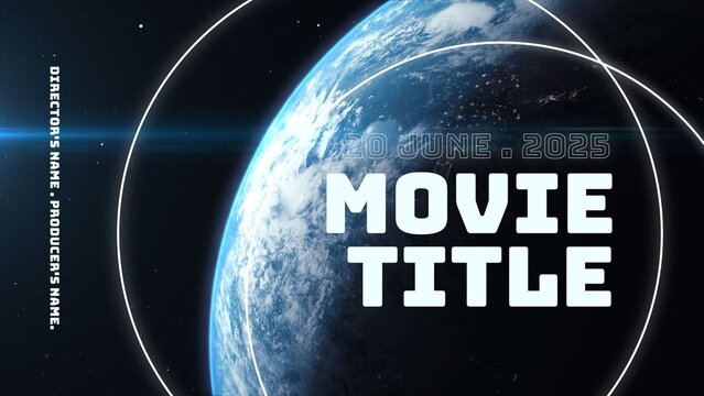 Nebula Chronicles &ndash; Epic Space Exploration Movie Title Animation with Futuristic Sci-Fi Typography for Galactic Adventures, Science Fiction Films and Cinematic Trailer Openers