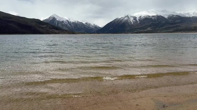 Twin Lakes, Colorado with a view of Sawatch Range mountains