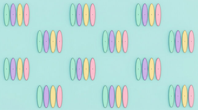 Minimalist pattern with pastel-colored oval elements