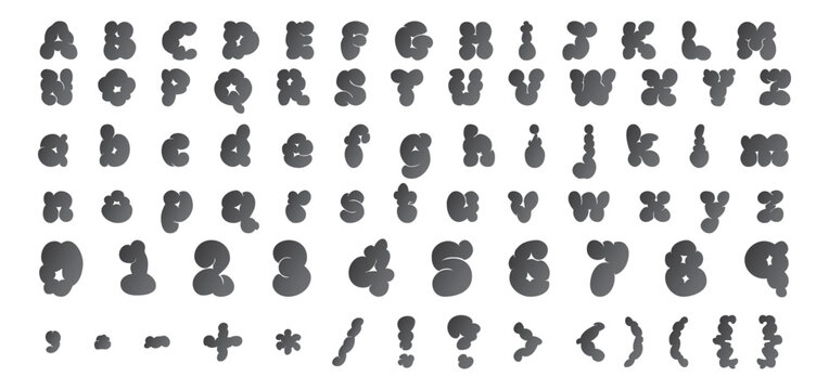 Vintage Floral Alphabet Font with Numbers and Symbols. Decorative Hand Drawn Typography Character Set. Rustic Lettering Collection for Creative Design