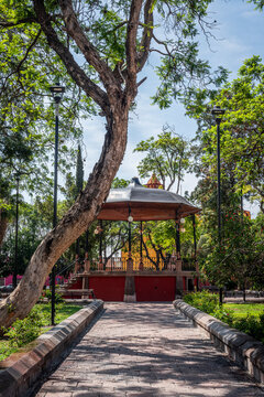 kiosk in the park in aguascalientes mexico 