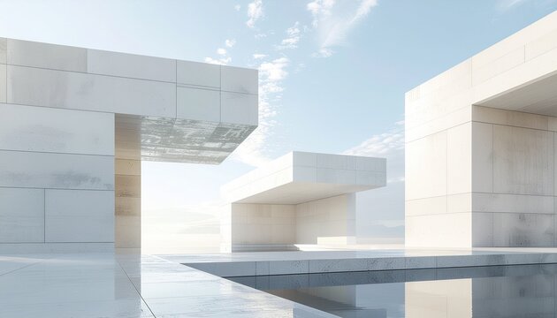 Minimal architectural composition expressing responsibility and balanced decision making
