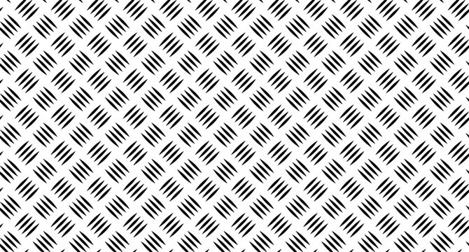 Steel diamond plate pattern with metal checker texture. Industrial tread surface design for seamless backgrounds, floors, and nonslip construction panels