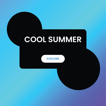 A modern summer background with a cool-toned gradient blending blue, aqua, and purple hues, enhanced with soft blur effects and subtle noise texture. The glassmorphism-inspired layout adds a clean and