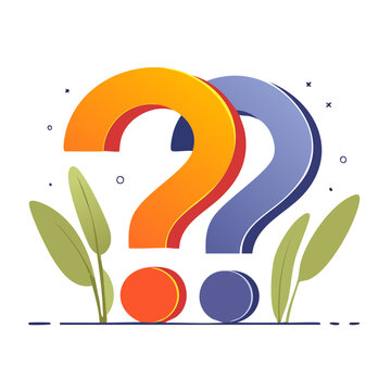 Two Question Marks with Plants