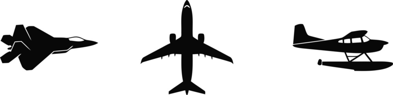 Modern fighter jet aircraft silhouette against a clear background for aviation and defense themes.