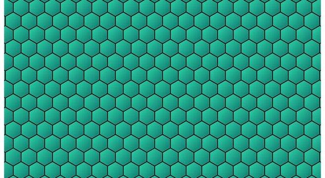 Teal hexagon pattern motion background, with pulsing animation