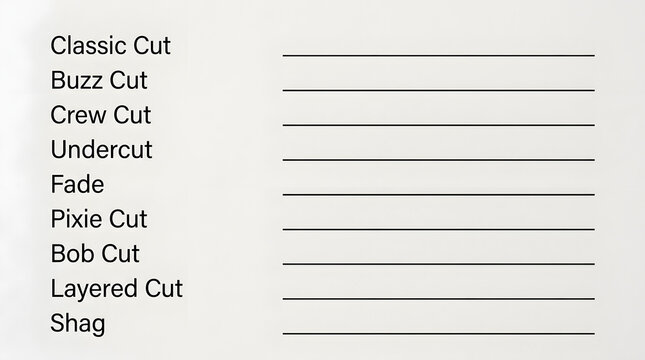 Modern Barber Shop Haircut Styles Chart with Trendy Men's Grooming Options and Pricing Details. Generative AI 