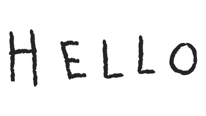 Black hello greetings typography design element © Rawpixel.com