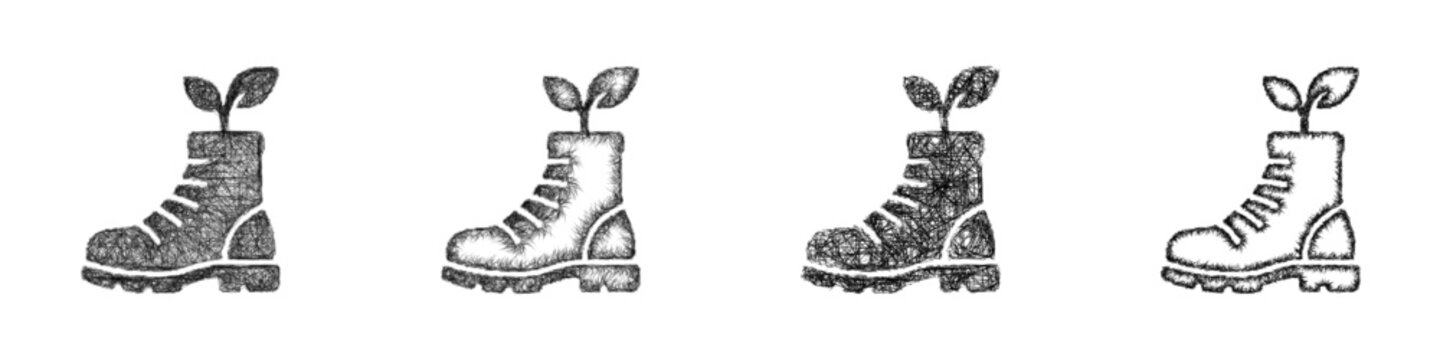 Sketch monochrome bootstrap icon design set