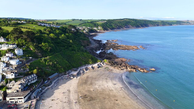 Looe Beach and Cliffs Cornwall