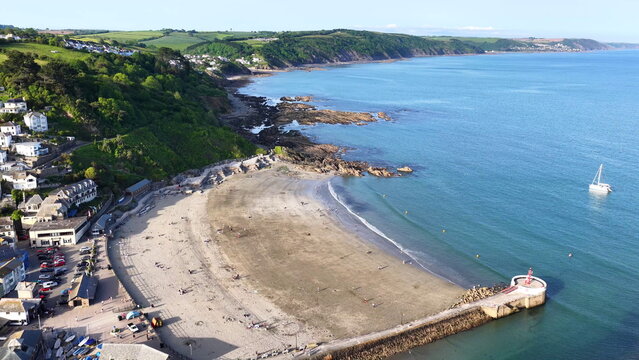 Looe Beach and Cliffs Cornwall