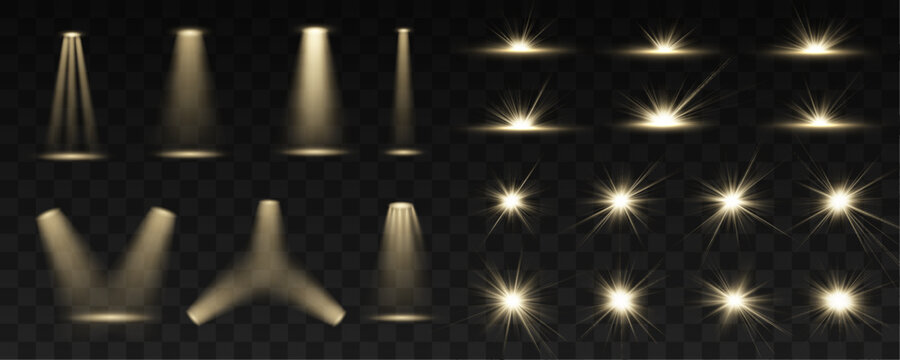 Soft golden beams illuminate the scene with subtle beauty. Glitter particles shimmer in motion. Vector design creates a luxurious appearance.