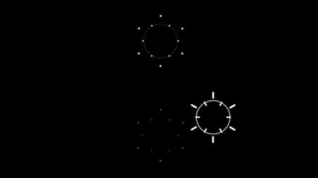 Glowing white geometric circle shockwave explosion with transparent alpha channel background loop for tech hud intro music video sync backdrop overlay 4k motion design vfx